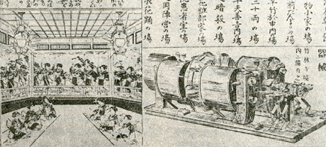 図3.34　中座の舞台と発電機<sup>34）</sup>