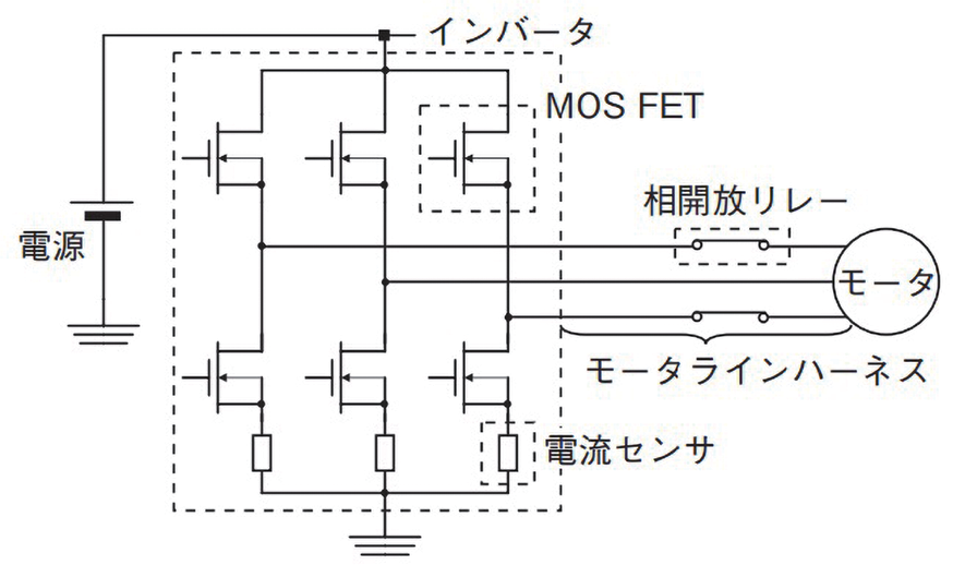 図 5.7.3　電源からモータまでの回路図 13）
