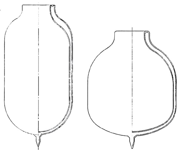 図 5.6　細瓶（VS 型）　太瓶（VAB 型） 1）