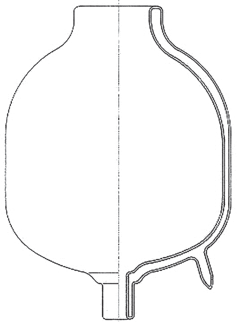 図 5.22　両口瓶の断面構造 1）