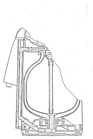 図 5.27　製品及び水量計部分の断面構造 1）
