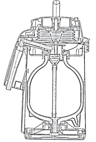 図 5.27　製品及び水量計部分の断面構造 1）
