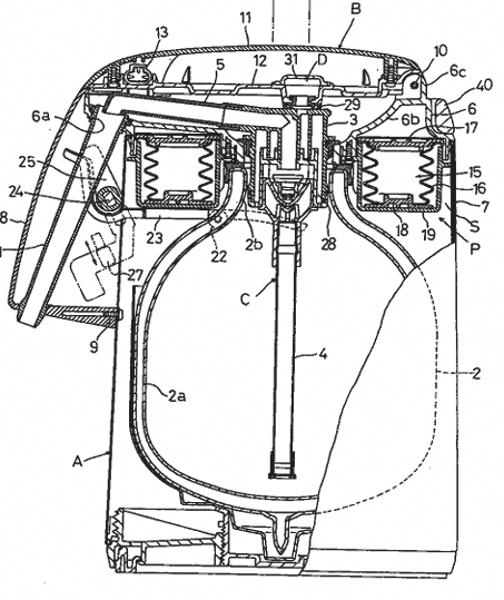 図 5.34　レバー式エアーポットの断面構造