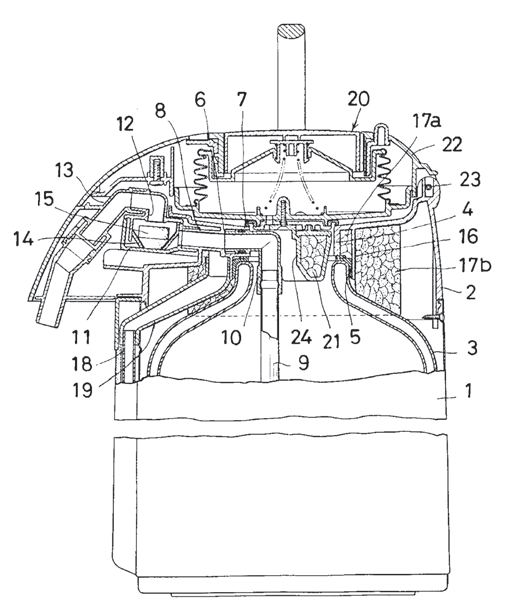 図 5.36　中栓なしエアーポット断面構造<br>（象印マホービン AAB 型） 1）
