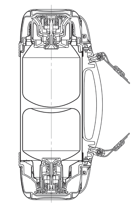 図 7.18　サハラツイン 2 号機の断面構造 5）