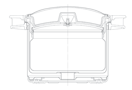 図 7.24　保温調理鍋の<br>（タイガー魔法瓶 NFA 型） 5）