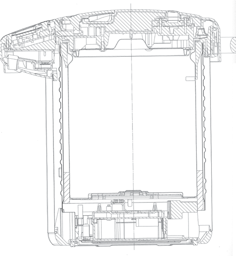 図 7.45　真空ジャケット式電動ポットの断面構造 3）