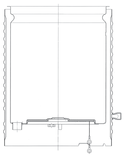 図 7.46　一重容器と真空ジャケットの断面構造 3）