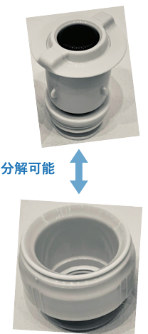 図 7.75　分解中栓の断面構造 2）