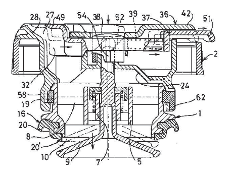 図 7.76　象印マホービンの分解中栓、施栓時の
