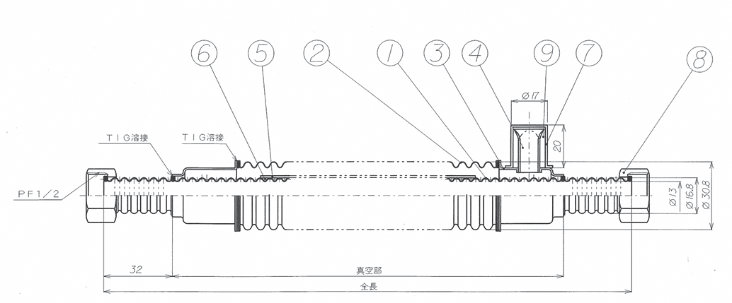 図 8.5　フレキシブルパイプの断面構造 1）
