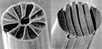 分割型複合繊維　イメージ