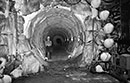 水平トンネル築造防護凍結工事の状況