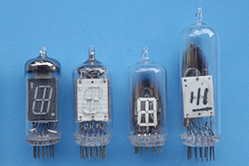 丸型ガラス単桁蛍光表示管（試作品）